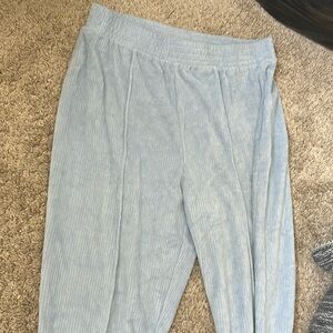 Aerie Groove-on Rib Velour Flare Leggings in Monaco Blue
